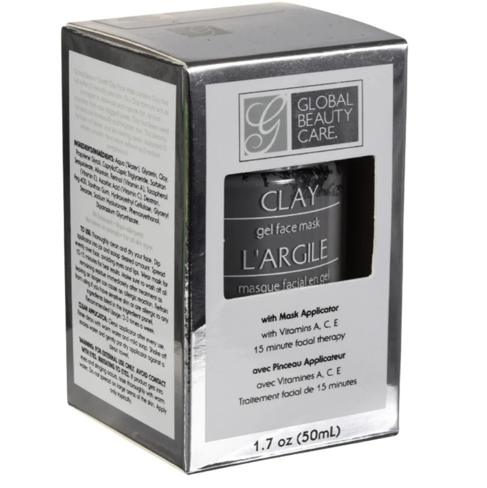 Global Beauty Clay Face Mask with Applicator 1.7oz - Picture 2 of 5